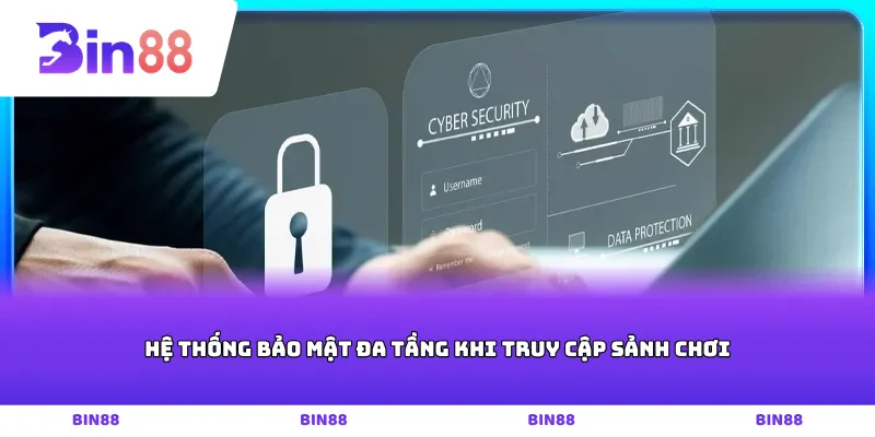Hệ thống bảo mật đa tầng khi truy cập sảnh chơi