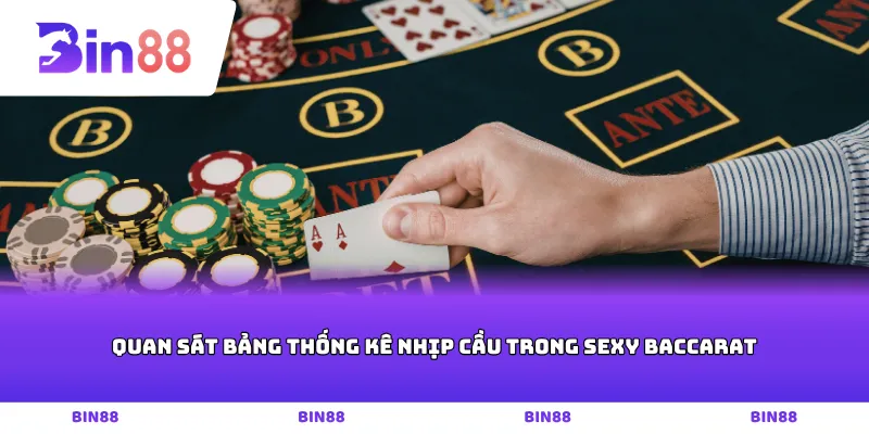 Quan sát bảng thống kê nhịp cầu trong Sexy baccarat