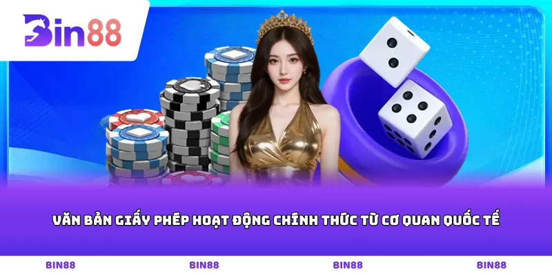 Văn bản Giấy phép hoạt động chính thức từ cơ quan quốc tế